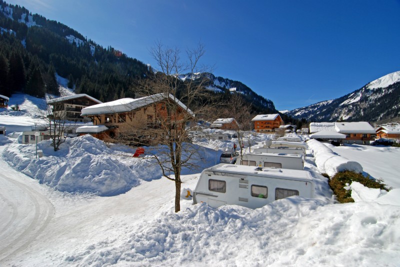 camping l'oustalet en hiver | 4 étoiles | piscine chauffée | châtel | Haute Savoie | Montagne